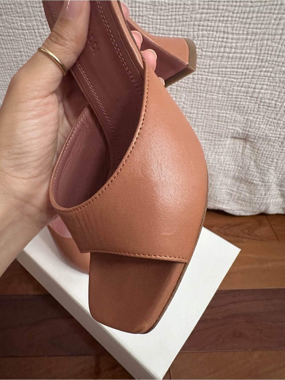 AMINA MUADDI LUPITA Nappa leather in Nude 95MM  Heel 36 6 - Picture 6 of 14